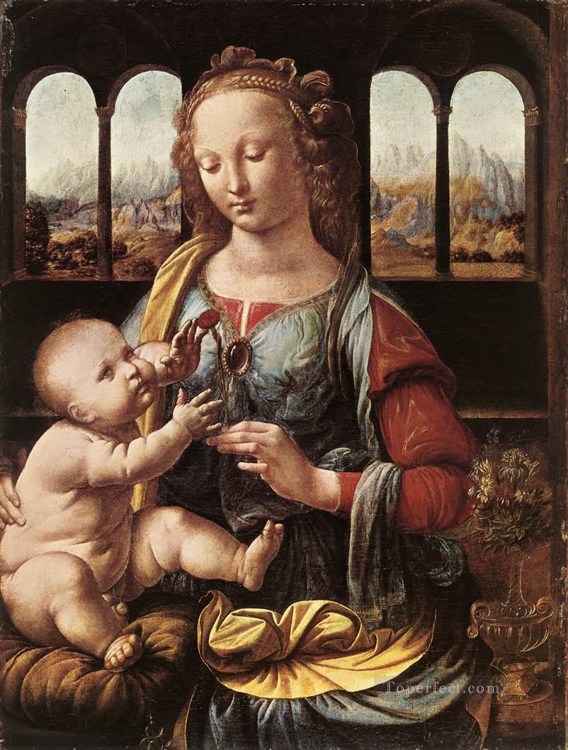 The Madonna of the Carnation Leonardo da Vinci Oil Paintings